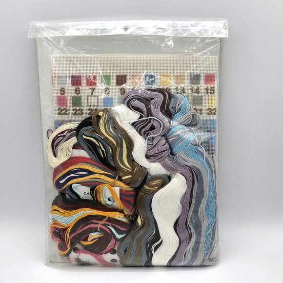 Vintage Janlynn Needlepoint Kit #06-20 Georgian Winter House Never Opened 1995 - Picture 5 of 8